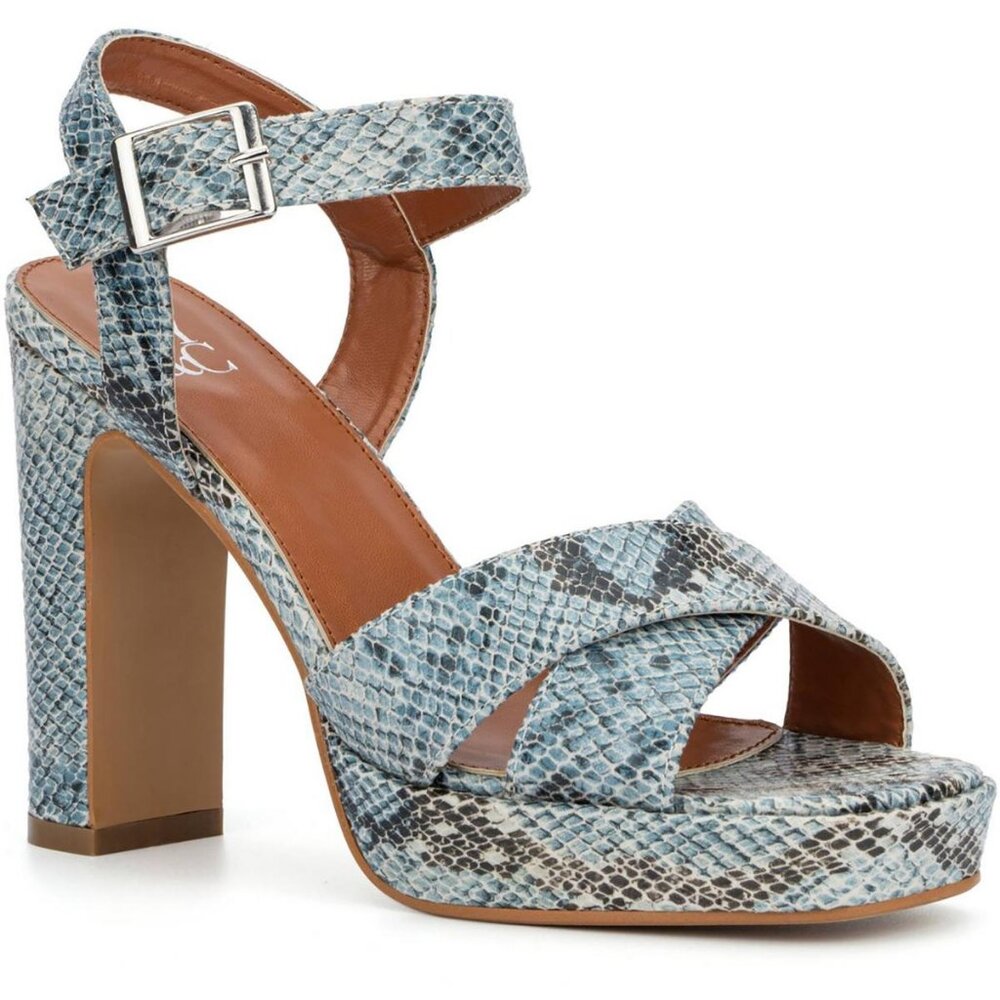 NWT - New York & Company Womens Adalia Faux Suede Strap Platform Sandals - Sz 8M